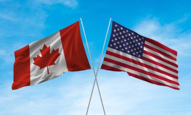 Kanada ve Amerika Bayrağı