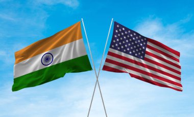 Hindistan ve Amerika Bayrağı