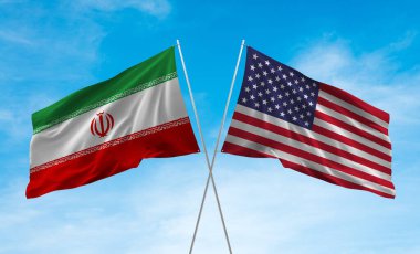 İran ve Amerikan Bayrağı