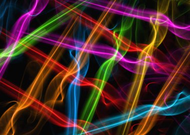 siyah arka plan üzerinde renkli çizgiler