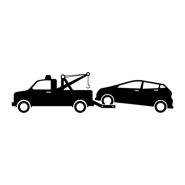 Tow Truck Icon Broken Car — Stock Vector