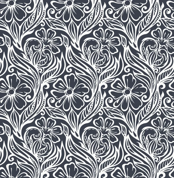 Patrón floral sin costuras — Vector de stock