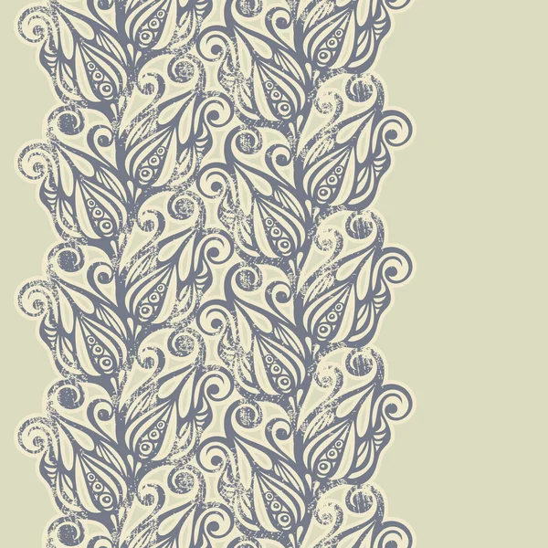 Bordure design floral dans un style vintage — Image vectorielle