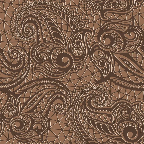 Modèle de dentelle sans couture Paisley — Image vectorielle