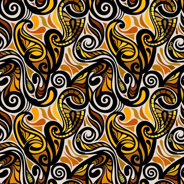Kleurrijke abstracte naadloze paisley patroon — Stockvector