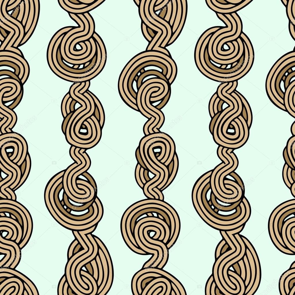 Rope tangled seamless pattern