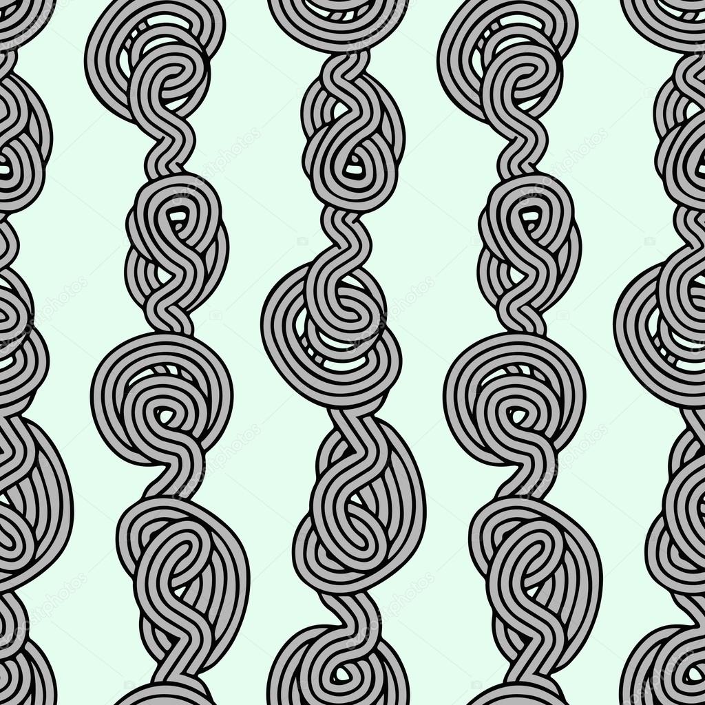 Rope tangled seamless pattern