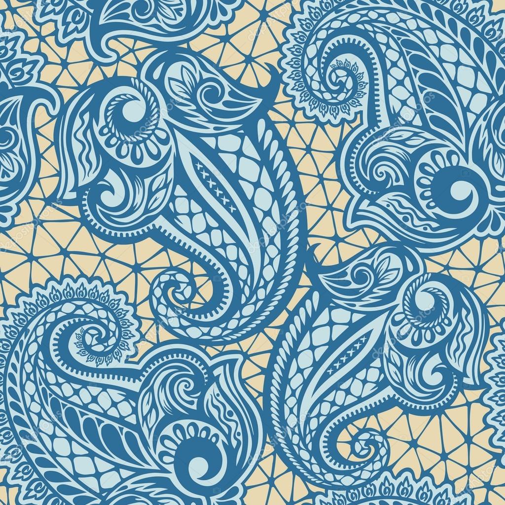 Paisley seamless lace pattern Stock Vector by ©OlgaLIS #29900989
