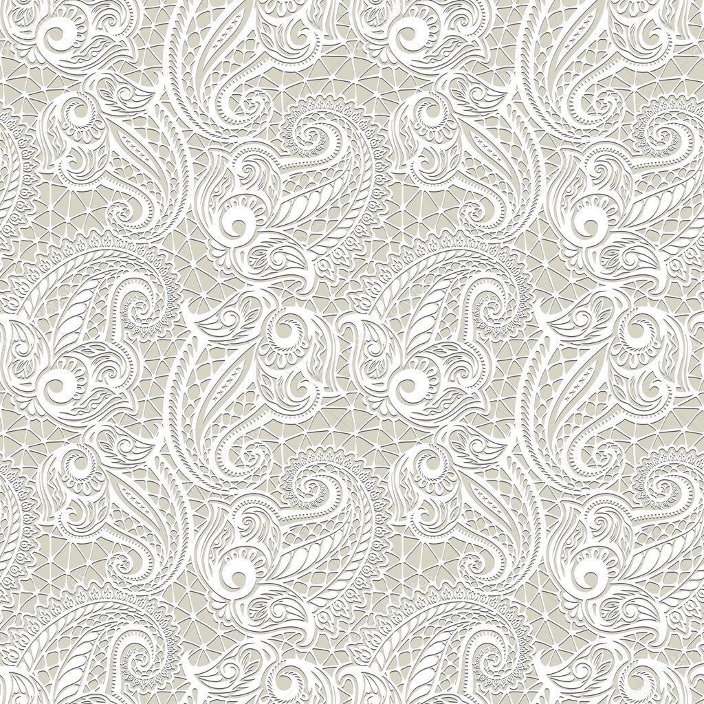 Paisley seamless lace pattern