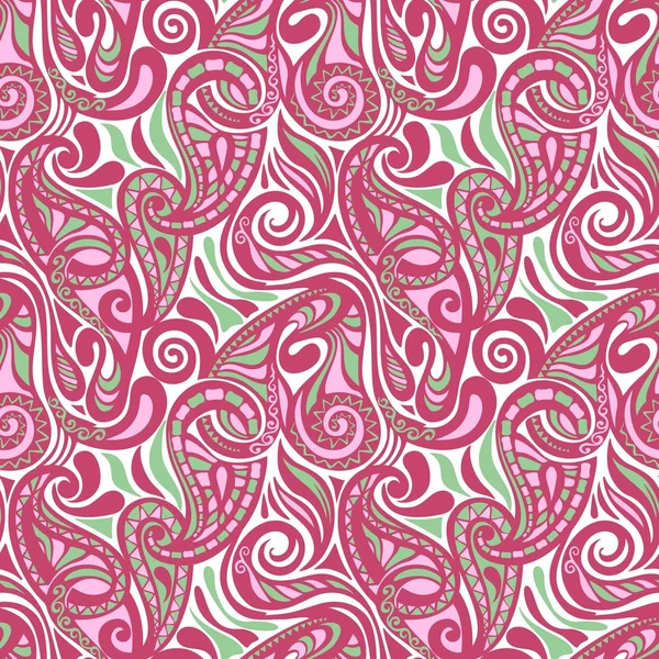 Colorful abstract seamless paisley pattern — Stock Vector