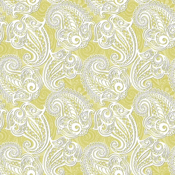 Paisley seamless lace pattern — Stock Vector