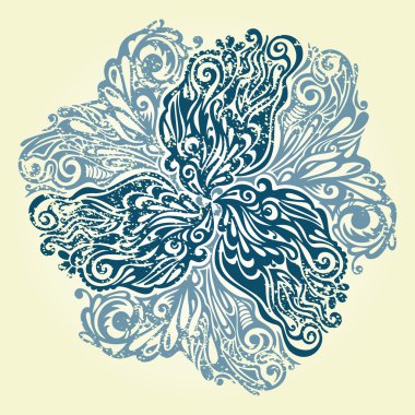 Floral design element vintage style