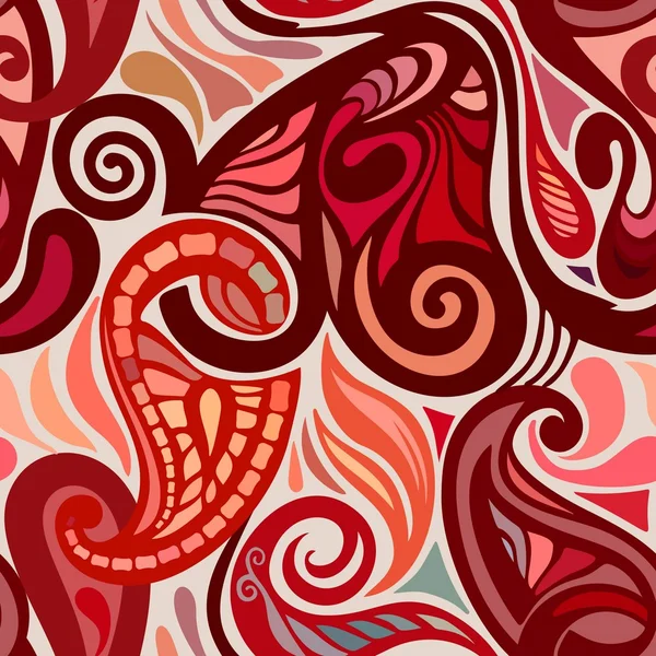 Colorful abstract seamless paisley pattern