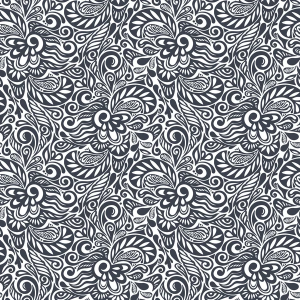 Бесшовный абстрактный кудрявый цветочный узор — стоковое фото
