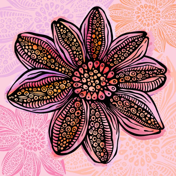 Colorato acquerello fiore luminoso — Foto Stock