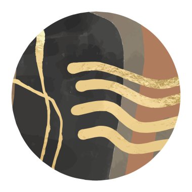 Sosyal medya suluboya şablonu elementi. Moda el çizimleri kapak, hikayeler için logo, blog rozetleri. giriş vurguları.