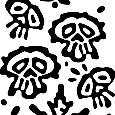 Tekstil desen baskı. Moda trendy ifade el mürekkep vuruşları çekilmiş. Tekstil, sarma, dekorasyon için mükemmel funky vektör arka plan