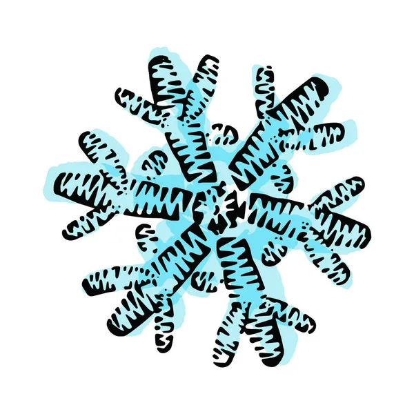 Vacker Jul Snö Flingor Bra Design För Alla Ändamål Geometriskt — Stock vektor