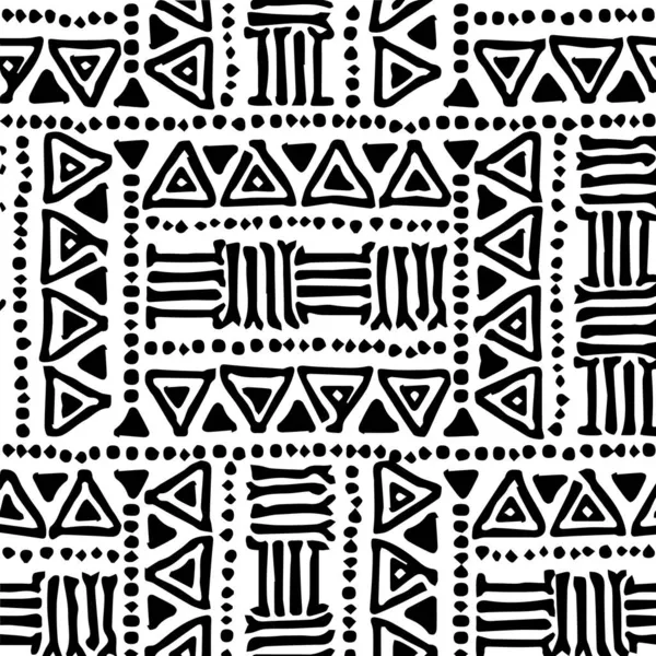 Sömlös Textil Mönsterutskrift Mode Trendiga Uttrycksfulla Hand Dras Pennstreck Perfekt — Stock vektor