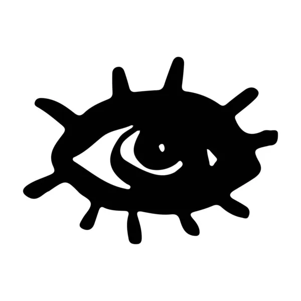 Doodle Pinsel Streicht Augenmuster Grunge Hand Gezeichnete Geschwungene Und Wellige — Stockvektor
