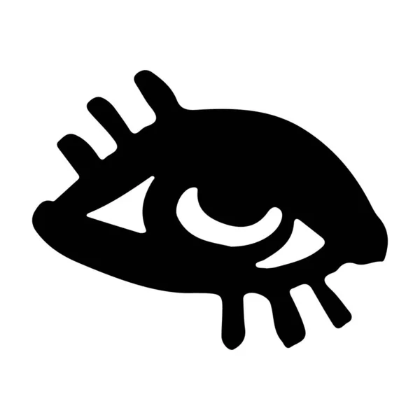 Doodle Pinsel Streicht Augenmuster Grunge Hand Gezeichnete Geschwungene Und Wellige — Stockvektor