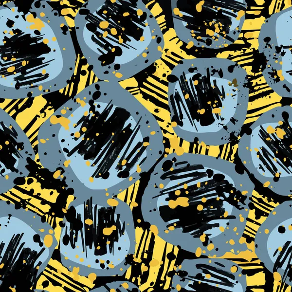 Bezproblémová Brushpen Textilní Doodle Vzor Grunge Textura Trendy Moderní Umělecké — Stockový vektor