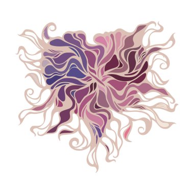 Soyut kalp vignette deseni. Dekoratif tasarım için güzel bir kart. Soyut arkaplan. Arkaplan çizimi grafik tasarımı. Düğün çerçevesi.