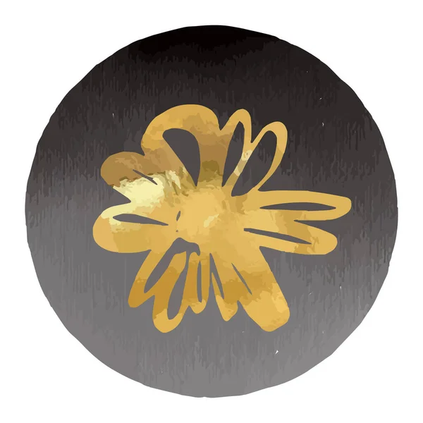 Elemento Acquerello Boho Gold Design Modello Ornamento Decorativo Vintage Stile — Vettoriale Stock