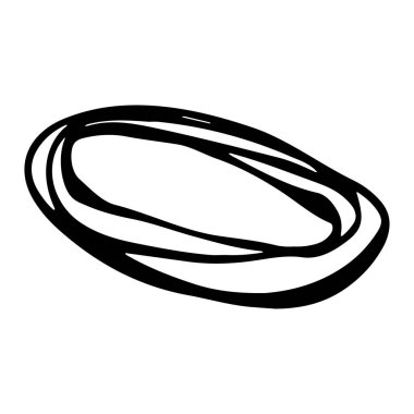 Serbest karalama elementi. Minimalist soyut boho suluboya şekli..