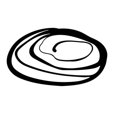 Serbest karalama elementi. Minimalist soyut boho suluboya şekli..