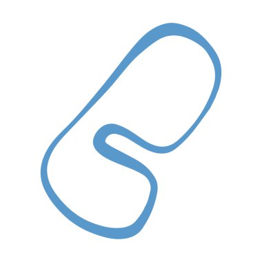 Serbest karalama elementi. Minimalist soyut boho suluboya şekli..