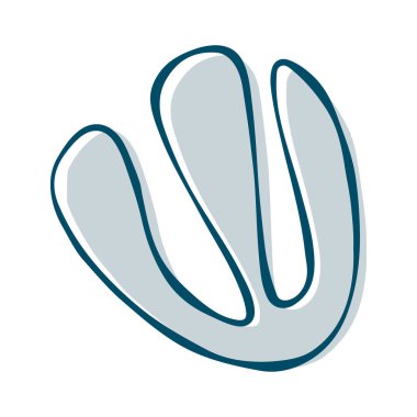 Serbest karalama elementi. Minimalist soyut boho suluboya şekli..