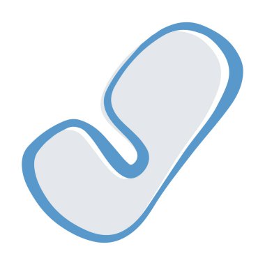 Serbest karalama elementi. Minimalist soyut boho suluboya şekli..