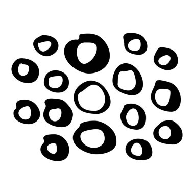 Serbest karalama elementi. Minimalist soyut boho suluboya şekli..