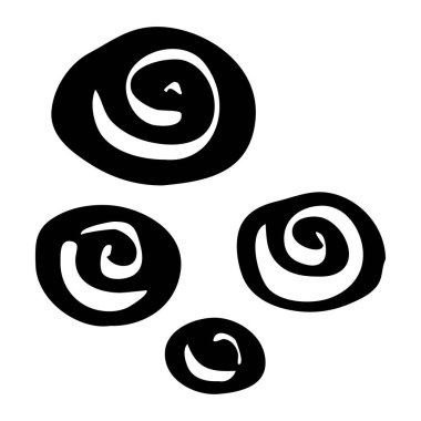 Serbest karalama elementi. Minimalist soyut boho suluboya şekli..