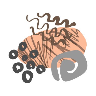 Karalama graffitisi kanayan resim. Minimalist el yapımı sanatsal arka plan. Mürekkep fırçası şekli, sıvı karalama fırçası vuruşları, duvar dokusu ilhamı..