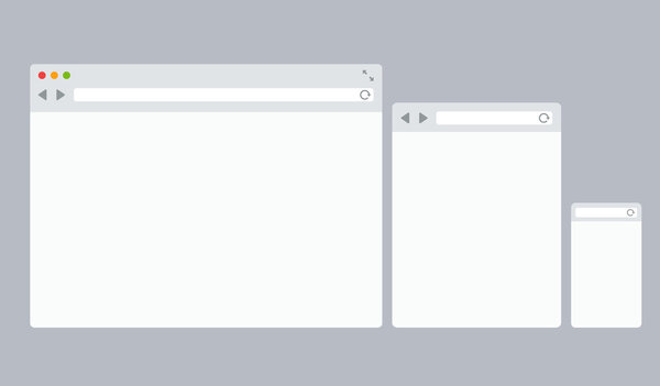 Flat vector browser templates