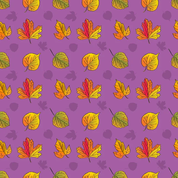 Modèle sans couture avec des feuilles — Image vectorielle