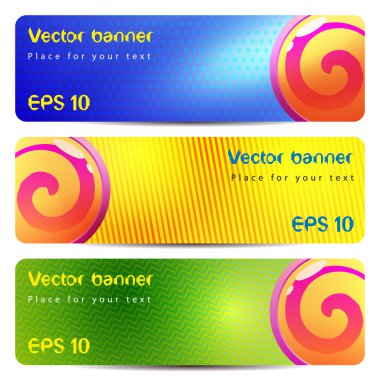 renkli vektör afiş veya üstbilgi kümesi