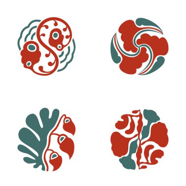 Nouveau tasarım öğeleri ve sayfa süsleme.