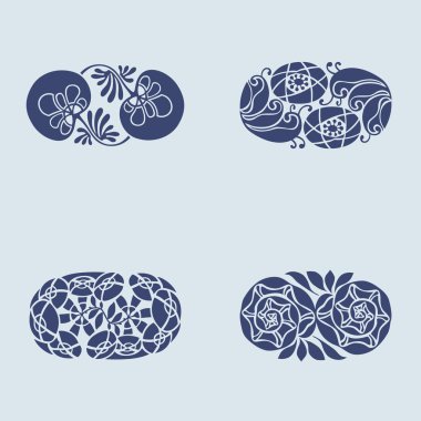 çiçek tasarım öğeleri ve sayfa süsleme.