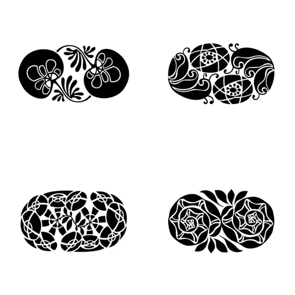 Conjunto de vectores ornamentos decorativos. — Vector de stock