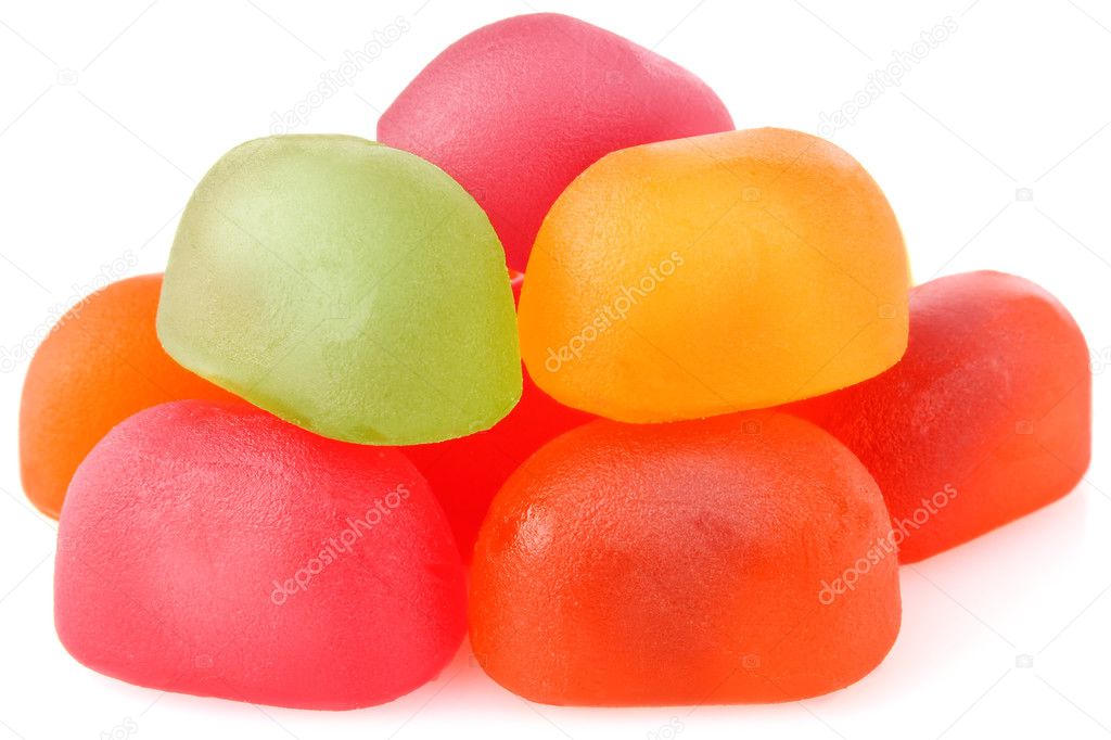 Colour candy of gelatin