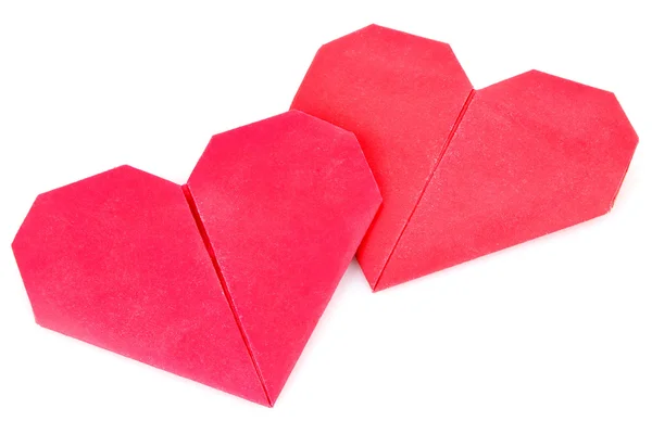 Pair valentine origami — Stock Photo, Image