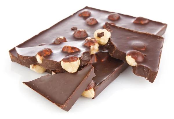 Chocolate com avelã — Fotografia de Stock