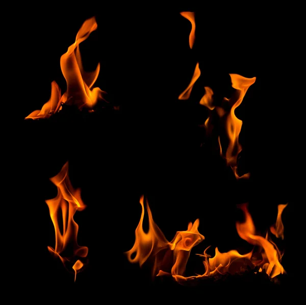 Set of fire — Stock Photo, Image