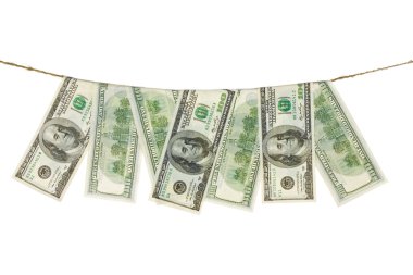 Kağıt dolar ipe kurutma