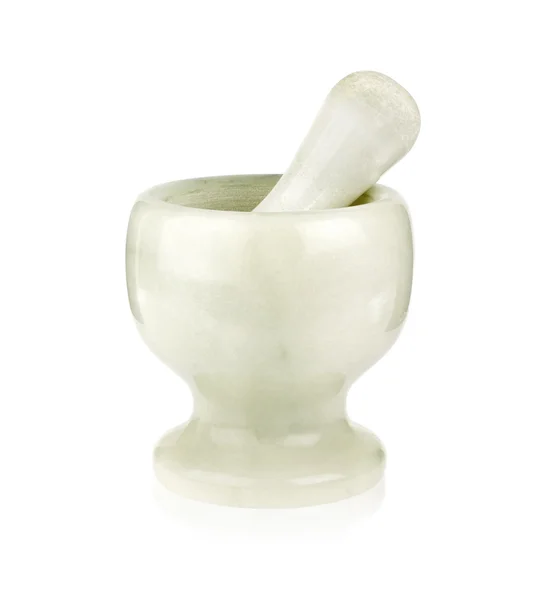Marble mortar with pestle — Stock Photo, Image