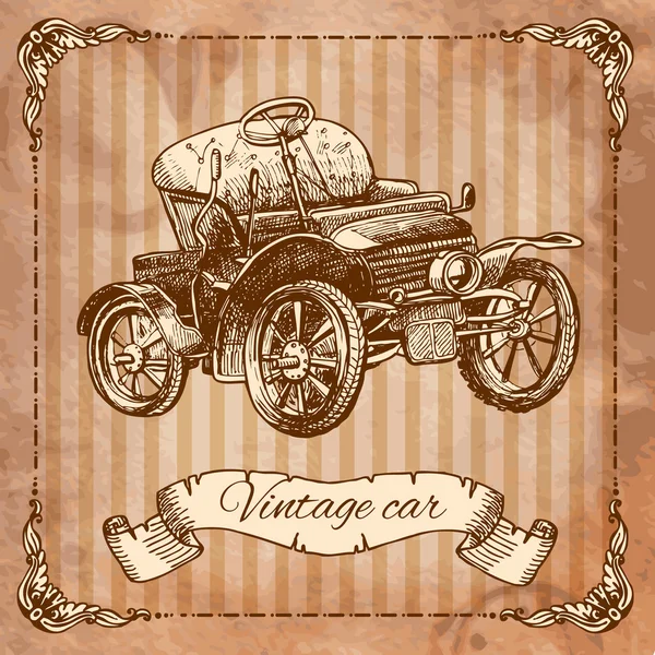 Coche Vintage — Archivo Imágenes Vectoriales