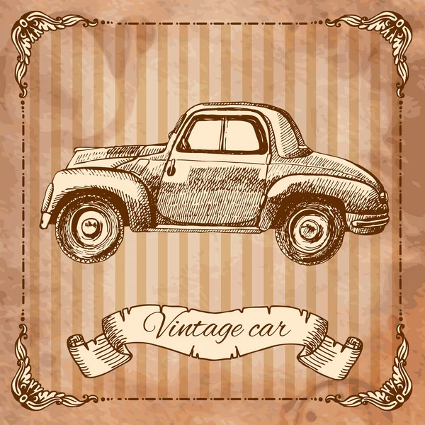 Coche Vintage — Vector de stock